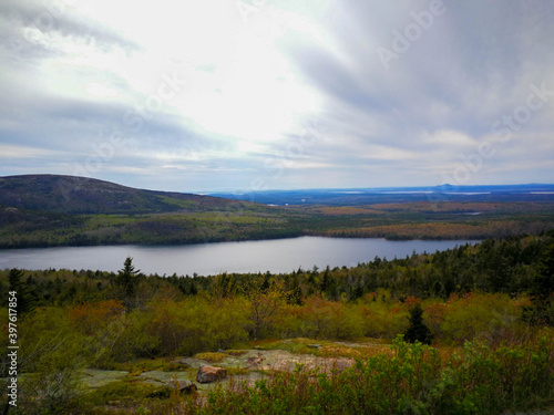 Beautiful Pond in valley at Acadia National park  Maine  USA