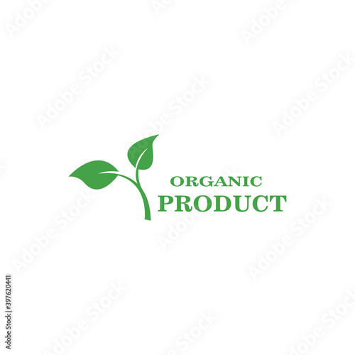 logo for farm green leaf seed design vector illustration