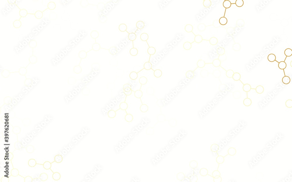 Light Yellow vector texture with artificial intelligence concept.