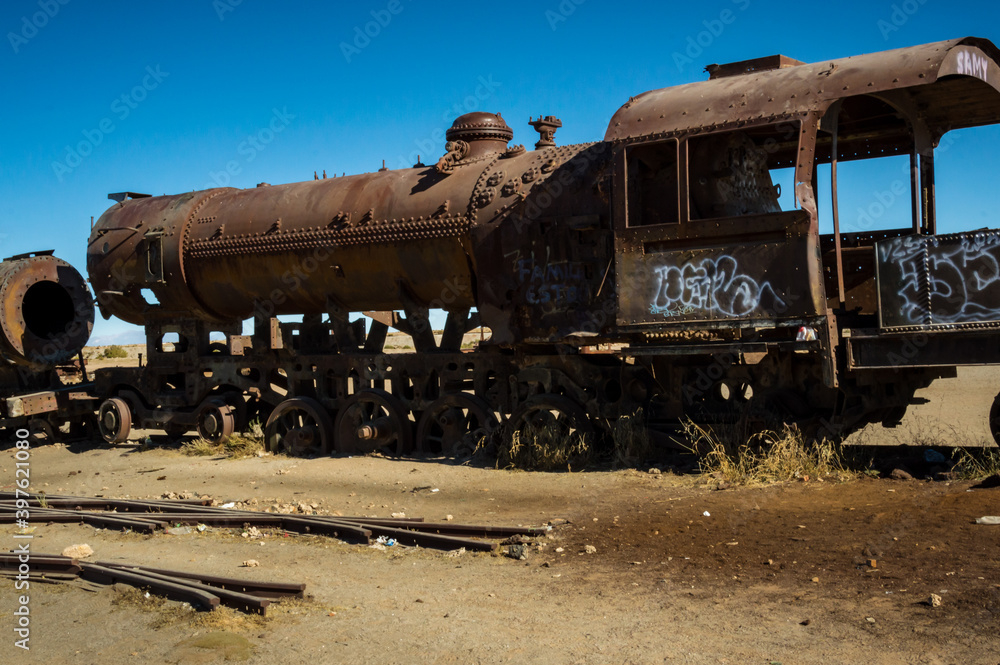 Train Cemetery in Uyuni, Bolivia Train Cemetery in Uyuni, Bolivia