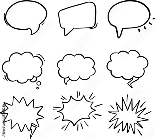 hand drawn speech bubble icon