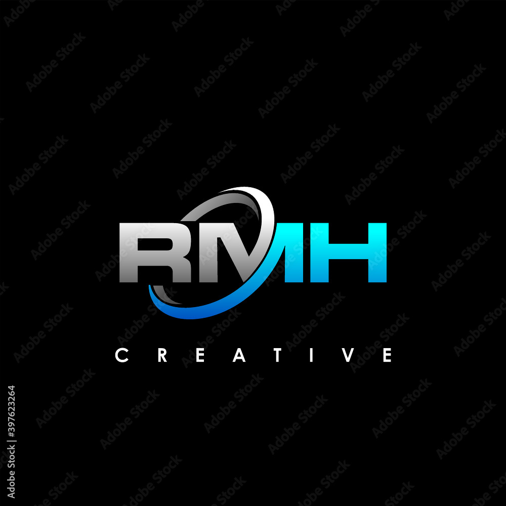 RMH Letter Initial Logo Design Template Vector Illustration	
