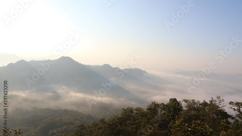 Beautiful Cloud time lapse, Dramatic stormy and cloud is moving mountain view,landscape time lapse, Vdo clip