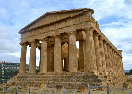 Greek Temple of Concorde in Agrigento  Sicily. Italy