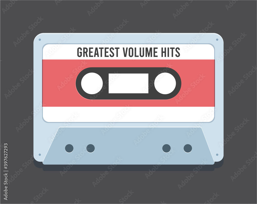 The Old Cassette. Isolated Vector Illustration