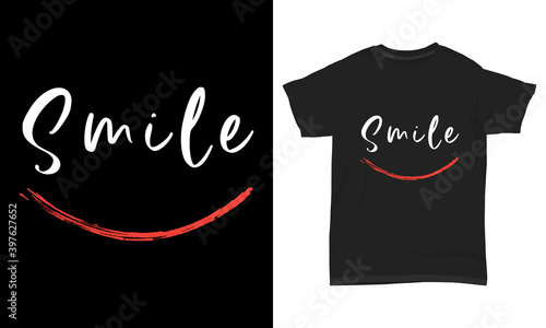 " Smile " typography t-shirt