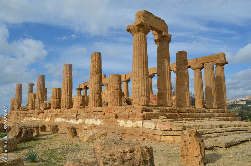 Greek Temple of Juno in Agrigento, Sicily. Italy