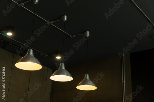 lamp hanging down form ceiling for decoration of building