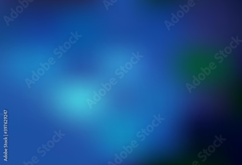 Dark BLUE vector blurred background.