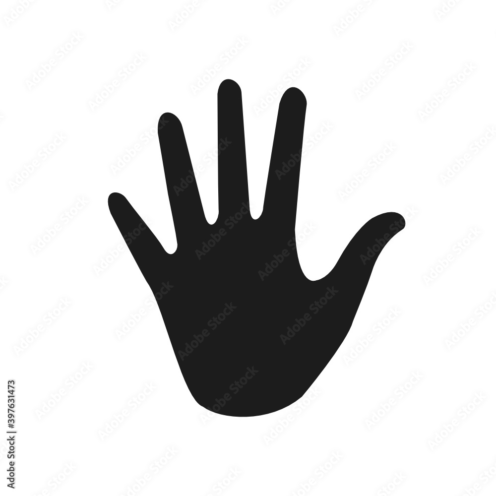 Hand icon isolate on white background. Hand icon isolate on white background.