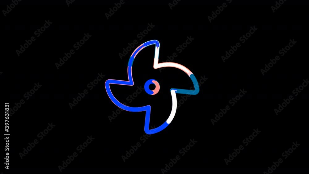 Circles gather in symbol fan. After it crumbles in a line and moves to the camera. Alpha channel black