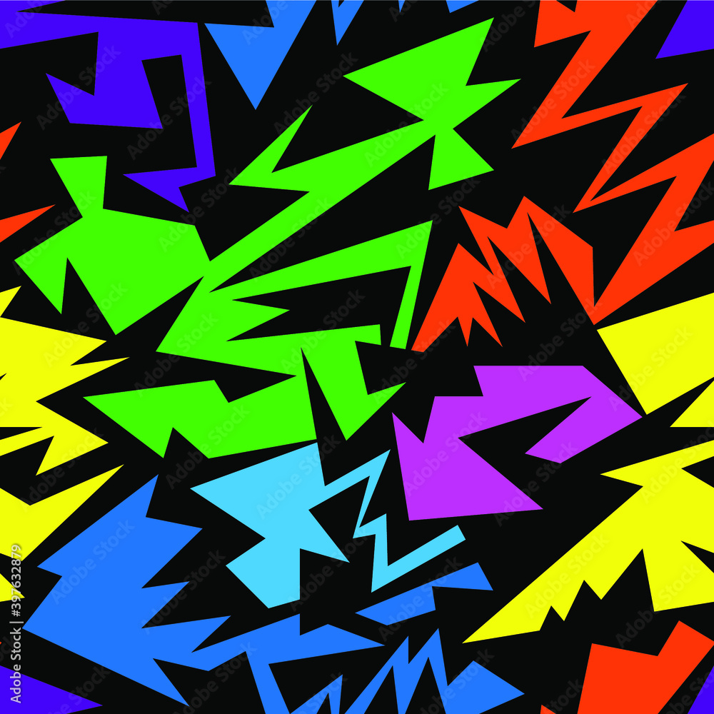 Abstract urban seamless pattern with curved geometry elements Abstract urban seamless pattern with curved geometry elements