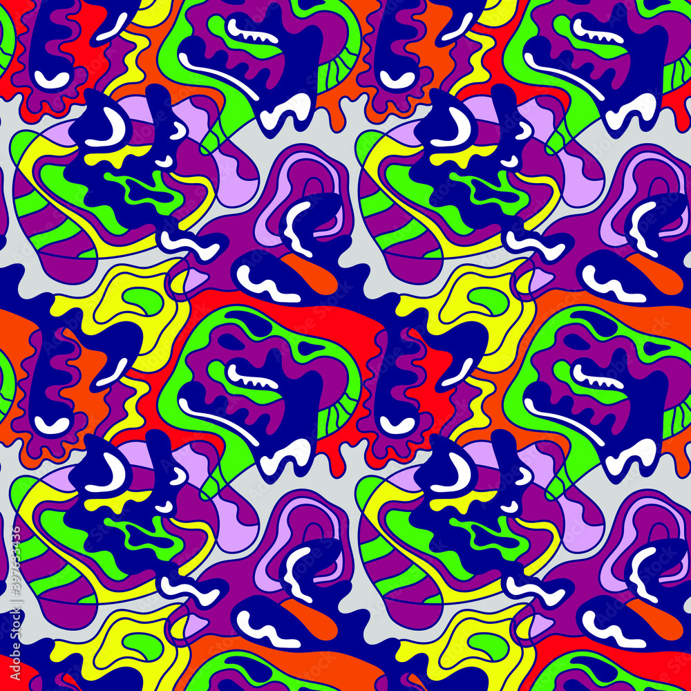 Abstract seamless backdrop with colorful hand drawn awesome pattern. Illustration for your crreative ideas Abstract seamless backdrop with colorful hand drawn awesome pattern. Illustration for your crreative ideas