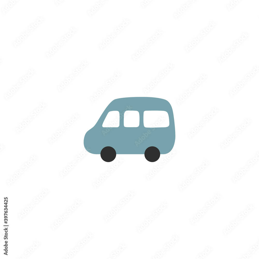 Minivan vector isolated icon illustration. Minivan icon Minivan vector isolated icon illustration. Minivan icon