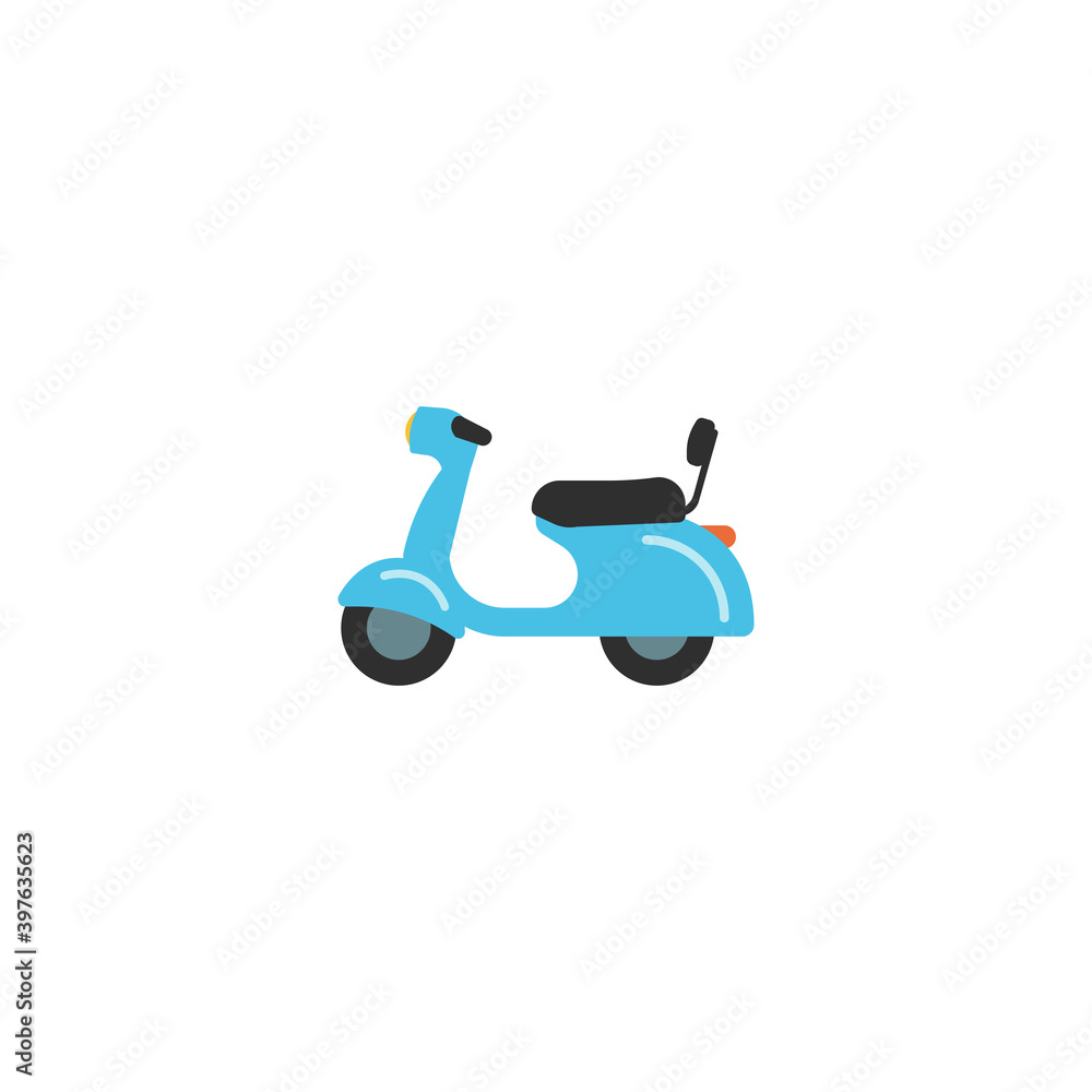 Scooter vector isolated icon Scooter vector isolated icon