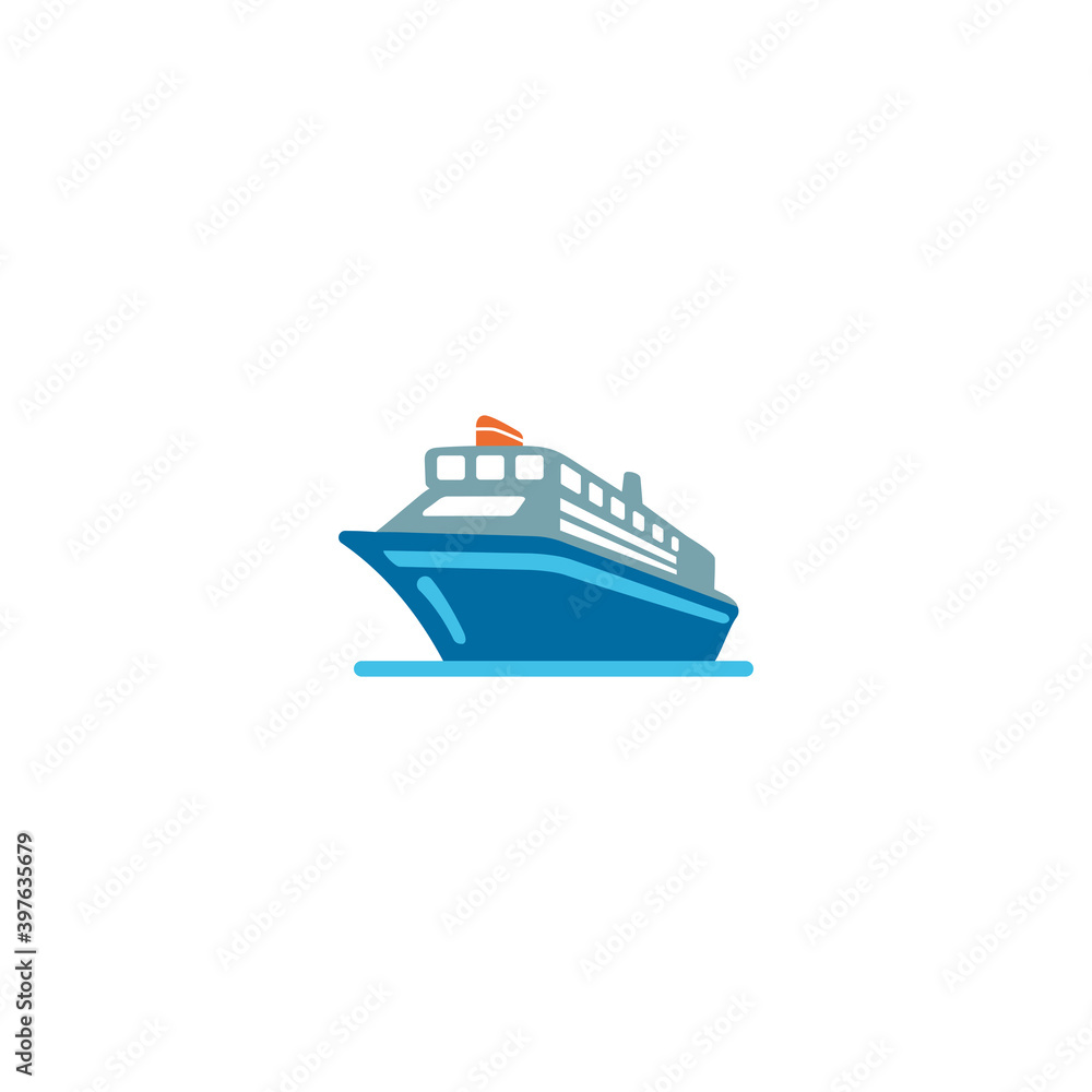 Ship vector isolated icon illustration. Ship icon