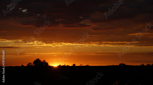 sunset over the outback