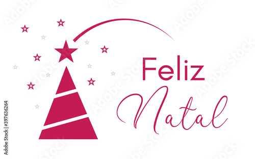Feliz Natal. Papai Noel. Mensagem para impressao.