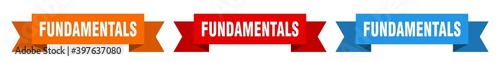 fundamentals ribbon. fundamentals isolated paper sign. banner