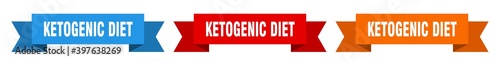 ketogenic diet ribbon. ketogenic diet isolated paper sign. banner
