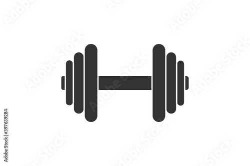 Dumbbell. Simple icon. Flat style element for graphic design. Vector EPS10 illustration.