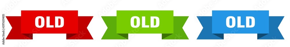 old ribbon. old isolated paper sign. banner old ribbon. old isolated paper sign. banner