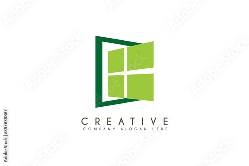 Windows logo design template element. Windows icon design. Suitable for Business and real estate isolated on white background