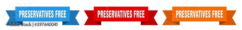 preservatives free ribbon. preservatives free isolated paper sign. banner