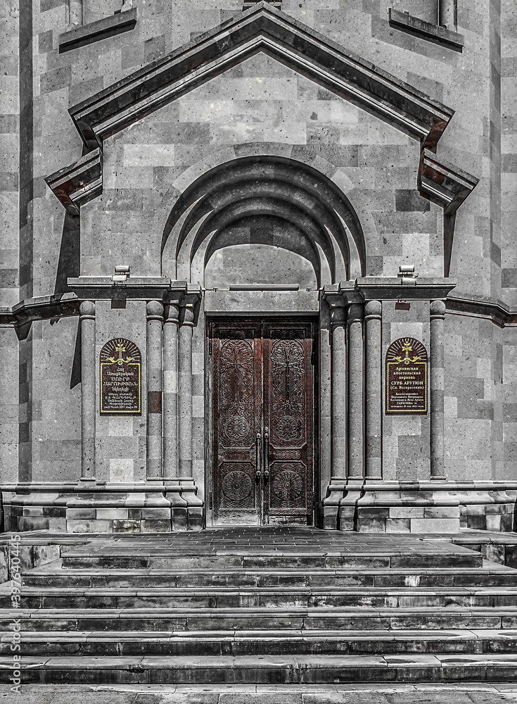 the main entrance to the Church