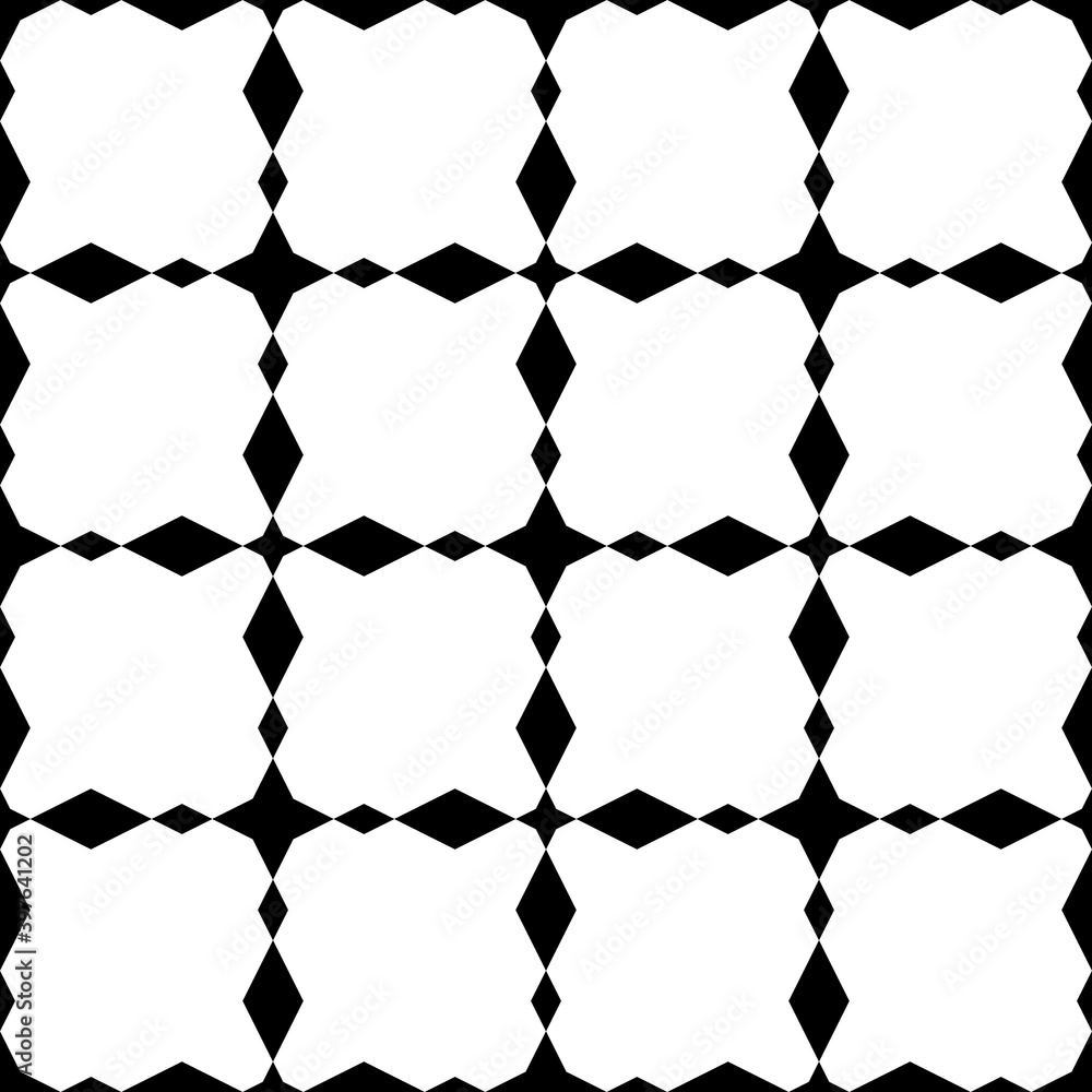 Fototapeta premium Seamless pattern. Stars, rhombuses ornament. Folk wallpaper. Ethnic motif. Simple background. Geometric backdrop. Digital paper, textile print, web design, abstract.