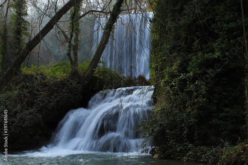 Waterfall of the natural park of the Stone Monastery of Nuevalos.