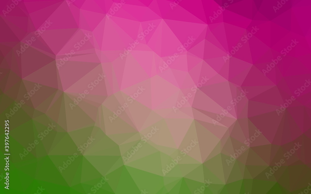 Light Pink, Green vector polygon abstract backdrop. Light Pink, Green vector polygon abstract backdrop.