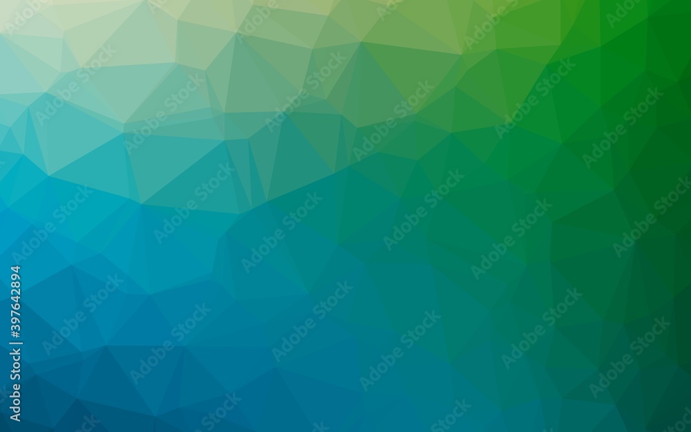 Obraz premium Light Blue, Green vector abstract mosaic background.