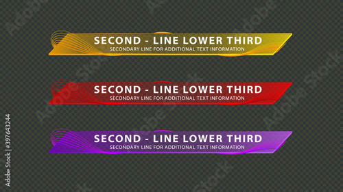 Vector  lower third or television news bar design template isolated.