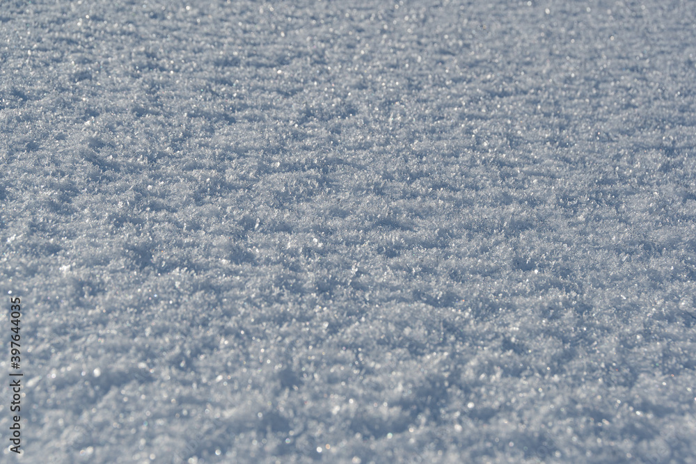 Fresh white snow and frost background structure