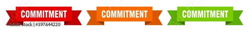 commitment ribbon. commitment isolated paper sign. banner