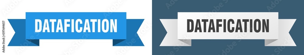 datafication ribbon. datafication isolated paper sign. banner datafication ribbon. datafication isolated paper sign. banner