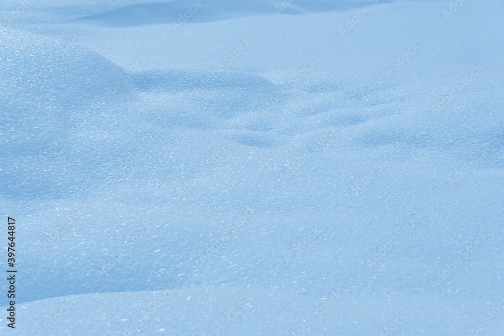 Fresh white snow and frost background structure