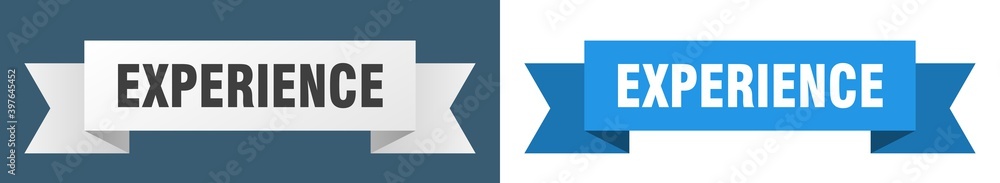 experience ribbon. experience isolated paper sign. banner experience ribbon. experience isolated paper sign. banner