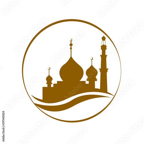 silhouette of mosque
