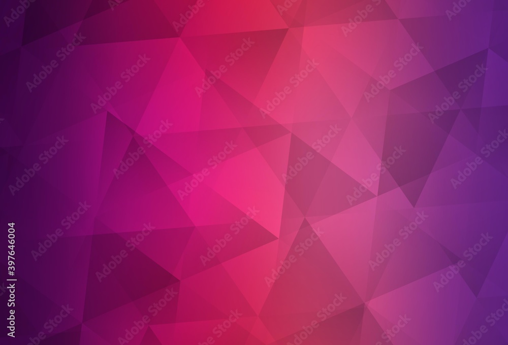Light Purple, Pink vector triangle mosaic template. Light Purple, Pink vector triangle mosaic template.
