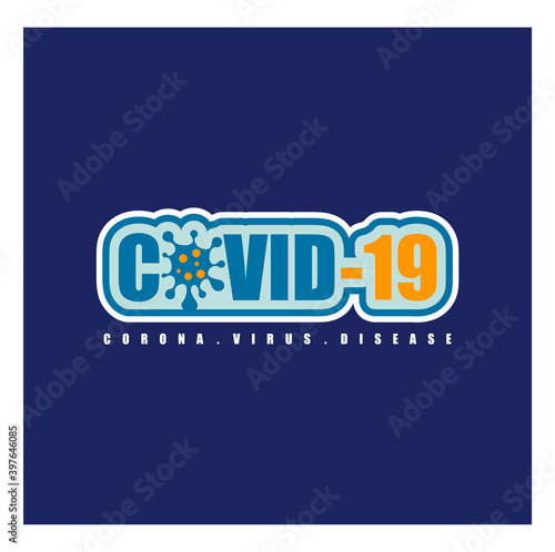 Coronavirus sticker,vector illustration. Covid-19 icon, badge, sticker, symbol
