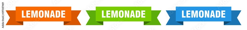 lemonade ribbon. lemonade isolated paper sign. banner lemonade ribbon. lemonade isolated paper sign. banner