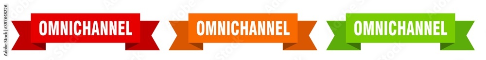 omnichannel ribbon. omnichannel isolated paper sign. banner omnichannel ribbon. omnichannel isolated paper sign. banner