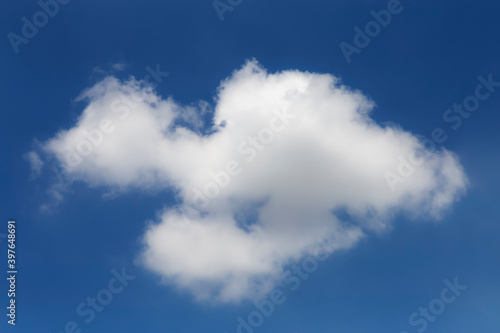 beautiful shape nature white cloud in clear blue sky  nature and background concept.