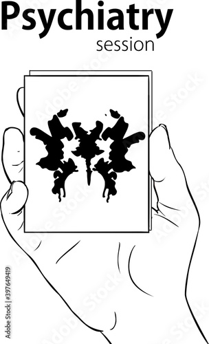 Rorschach inkblot test random vector image