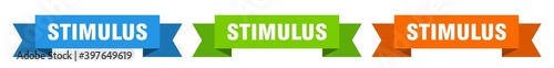 stimulus ribbon. stimulus isolated paper sign. banner