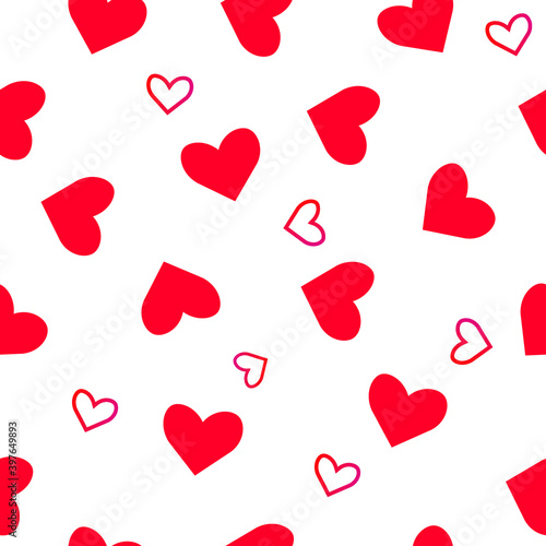 seamless pink pattern background with hearts