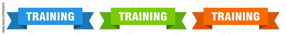 training ribbon. training isolated paper sign. banner training ribbon. training isolated paper sign. banner