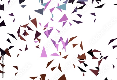 Dark Pink, Green vector background with polygonal style.